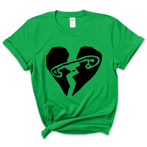 5SOS // Safety-Pin Heart T-Shirt