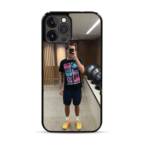 Harry Styles Gym Selfie in 1D Shirt iPhone Case