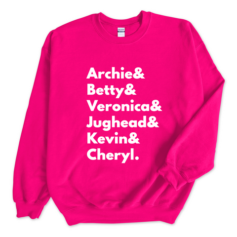 Riverdale // Archie, Betty, Veronica, Jughead, Kevin, & Cheryl Crewneck Sweatshirt