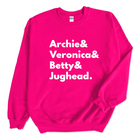 Riverdale // Archie, Veronica, Betty, & Jughead Crewneck Sweatshirt