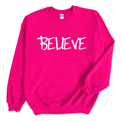 Justmoji // Believe Crewneck Sweatshirt