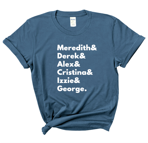 Grey's Anatomy // Meredith, Derek, Alex, Cristina, Izzie, & George T-Shirt