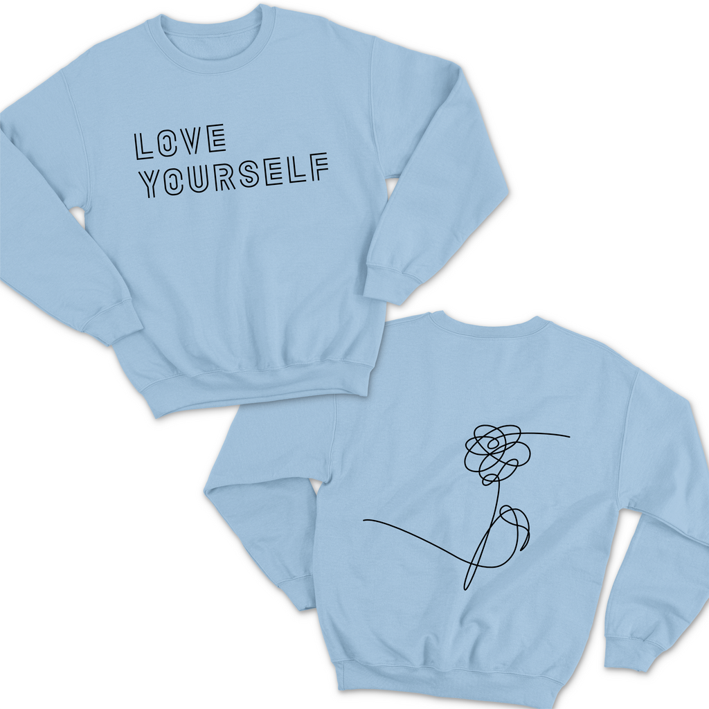 Love Yourself // Flower Crewneck Sweatshirt