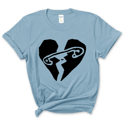 5SOS // Safety-Pin Heart T-Shirt