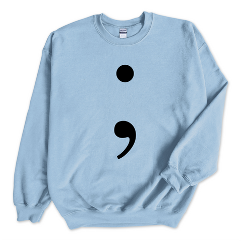 Semicolon ; Crewneck Sweatshirt