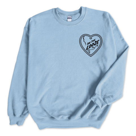 On The Loose Heart Crewneck Sweatshirt