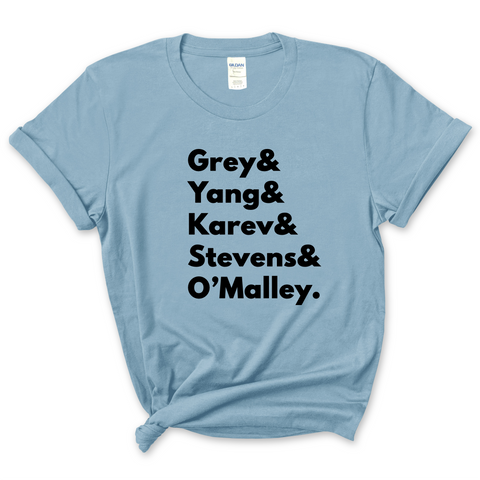 Grey's Anatomy // Grey, Yang, Karev, Stevens, & O'Malley T-Shirt