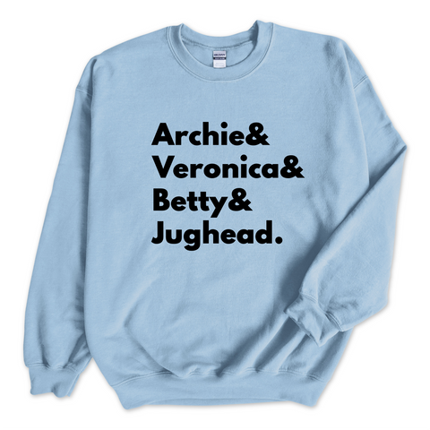 Riverdale // Archie, Veronica, Betty, & Jughead Crewneck Sweatshirt