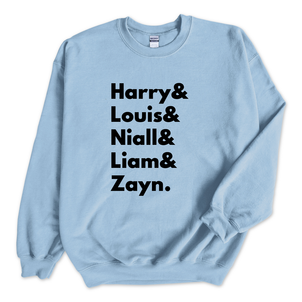 One Direction // Harry, Louis, Niall, Liam, & Zayn Crewneck Sweatshirt