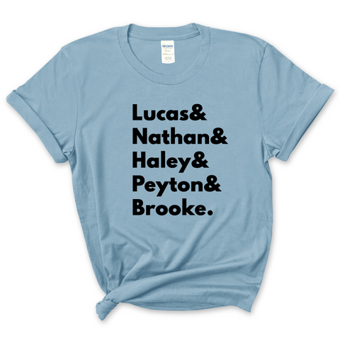 One Tree Hill // Lucas, Nathan, Haley, Peyton, & Brooke T-Shirt