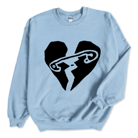 5SOS // Safety-Pin Heart Crewneck Sweatshirt