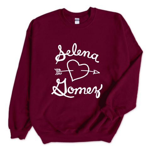 Selena Gomez Heart Logo Crewneck Sweatshirt