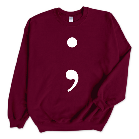 Semicolon ; Crewneck Sweatshirt