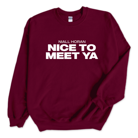 Niall Horan // Nice To Meet Ya Crewneck Sweatshirt