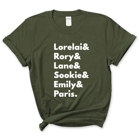 Gilmore Girls // Lorelai, Rory, Lane, Sookie, Emily, & Paris T-Shirt