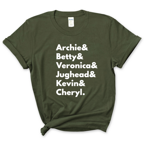 Riverdale // Archie, Betty, Veronica, Jughead, Kevin, & Cheryl T-Shirt