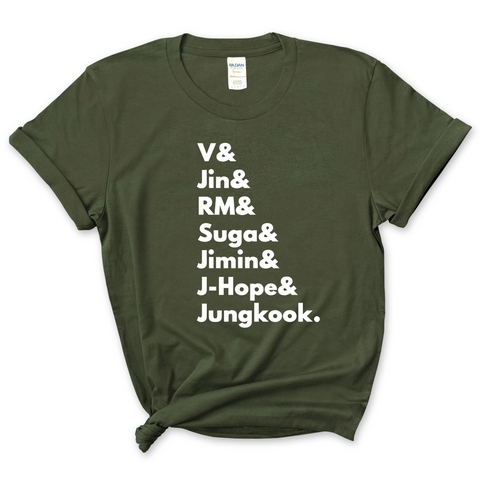 BTS // V, Jin, RM, Suga, Jimin, J-Hope, & Jungkook T-Shirt
