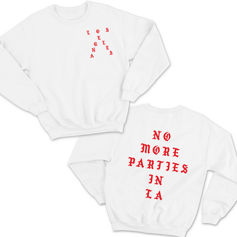 Los Angeles // No More Parties in LA Crewneck Sweatshirt