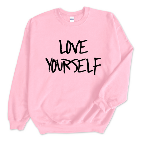 Justmoji // Love Yourself Crewneck Sweatshirt