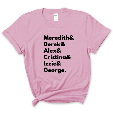 Grey's Anatomy // Meredith, Derek, Alex, Cristina, Izzie, & George T-Shirt