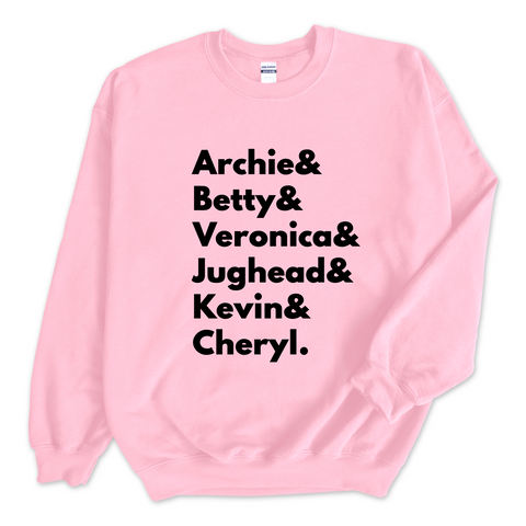 Riverdale // Archie, Betty, Veronica, Jughead, Kevin, & Cheryl Crewneck Sweatshirt