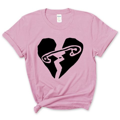 5SOS // Safety-Pin Heart T-Shirt