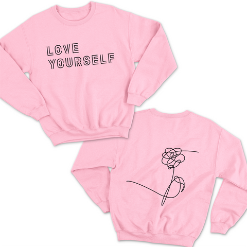 Love Yourself // Flower Crewneck Sweatshirt