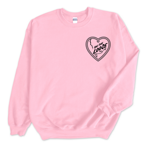 On The Loose Heart Crewneck Sweatshirt