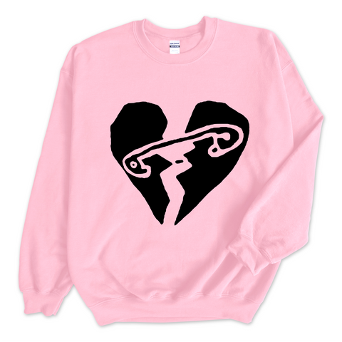 5SOS // Safety-Pin Heart Crewneck Sweatshirt