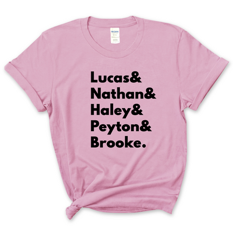 One Tree Hill // Lucas, Nathan, Haley, Peyton, & Brooke T-Shirt