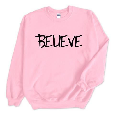 Justmoji // Believe Crewneck Sweatshirt