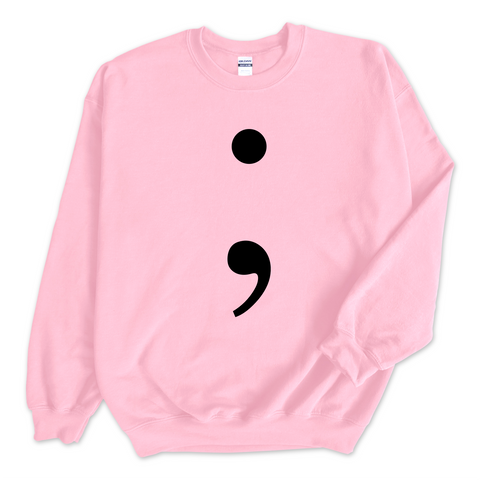 Semicolon ; Crewneck Sweatshirt