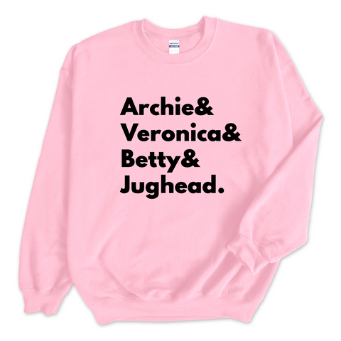 Riverdale // Archie, Veronica, Betty, & Jughead Crewneck Sweatshirt