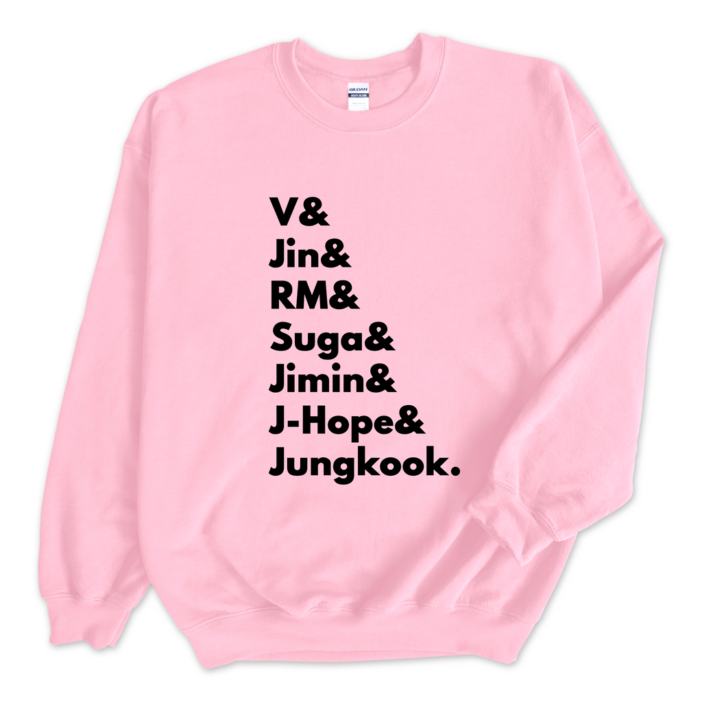 BTS // V, Jin, RM, Suga, Jimin, J-Hope & Jungkook Crewneck Sweatshirt