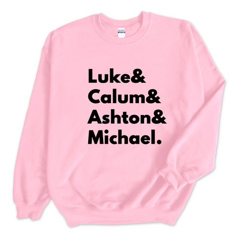 5SOS // Luke, Calum, Ashton, & Michael Crewneck Sweatshirt