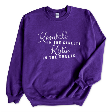 Kendall in the Streets, Kylie in the Sheets Crewneck Sweatshirt