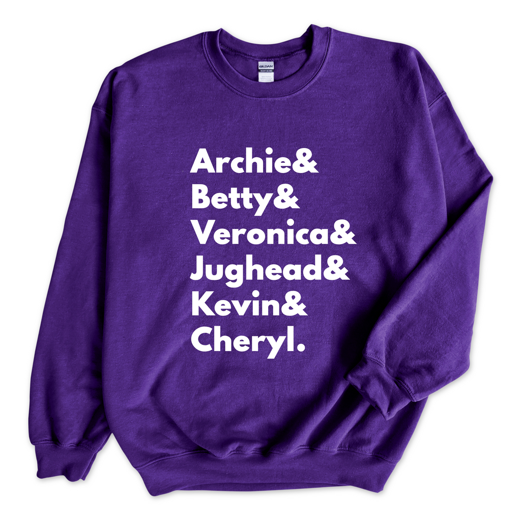 Riverdale // Archie, Betty, Veronica, Jughead, Kevin, & Cheryl Crewneck Sweatshirt