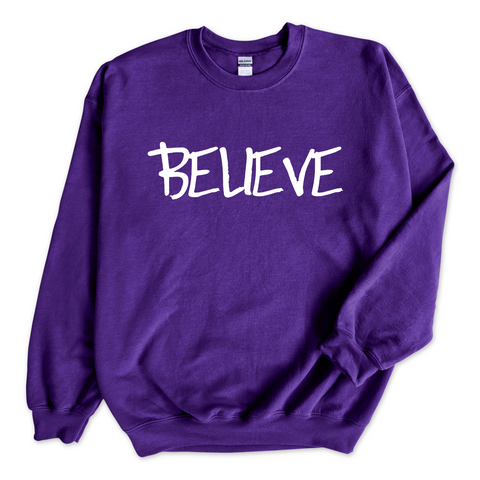 Justmoji // Believe Crewneck Sweatshirt