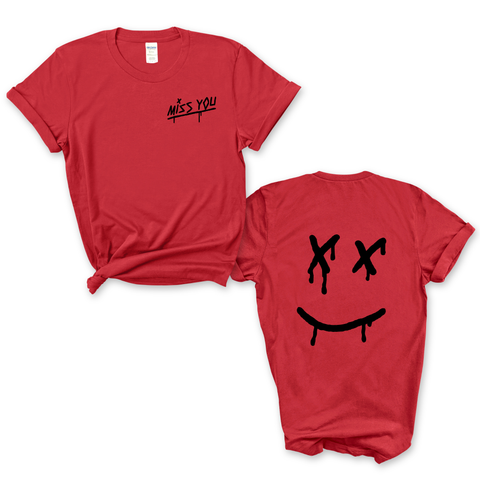 Miss You // Dripping Smiley Face T-Shirt