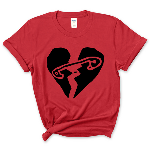 5SOS // Safety-Pin Heart T-Shirt