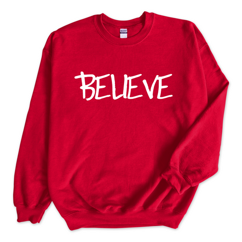 Justmoji // Believe Crewneck Sweatshirt