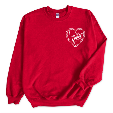 On The Loose Heart Crewneck Sweatshirt