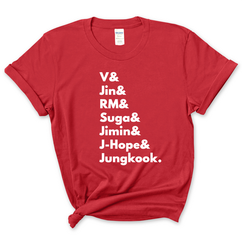BTS // V, Jin, RM, Suga, Jimin, J-Hope, & Jungkook T-Shirt