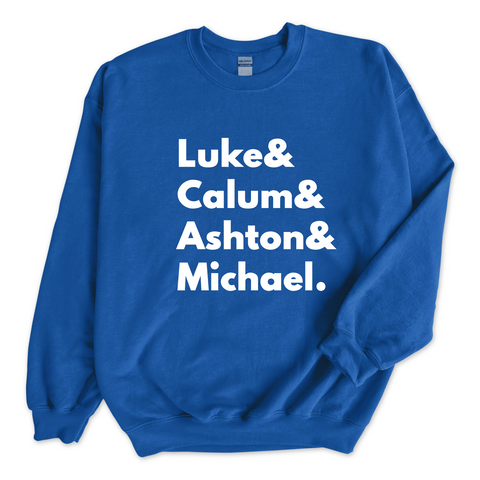 5SOS // Luke, Calum, Ashton, & Michael Crewneck Sweatshirt