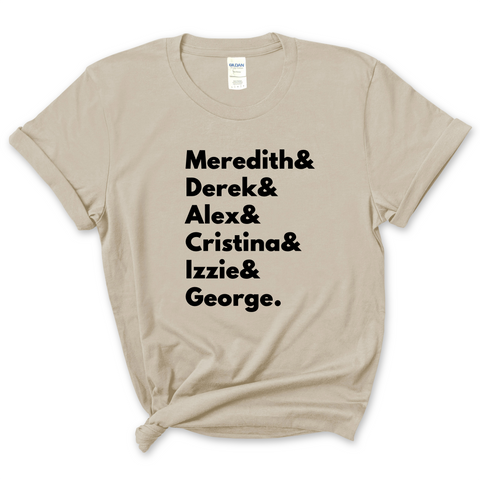 Grey's Anatomy // Meredith, Derek, Alex, Cristina, Izzie, & George T-Shirt