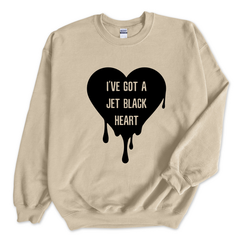 I've Got a Jet Black Heart Crewneck Sweatshirt