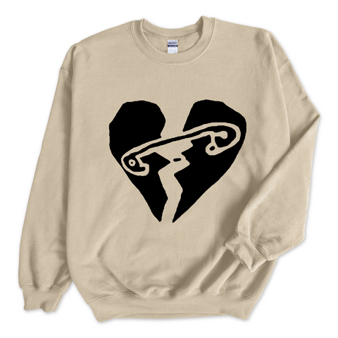 5SOS // Safety-Pin Heart Crewneck Sweatshirt