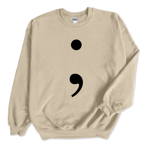 Semicolon ; Crewneck Sweatshirt