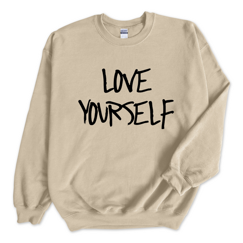 Justmoji // Love Yourself Crewneck Sweatshirt