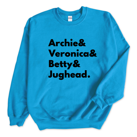 Riverdale // Archie, Veronica, Betty, & Jughead Crewneck Sweatshirt